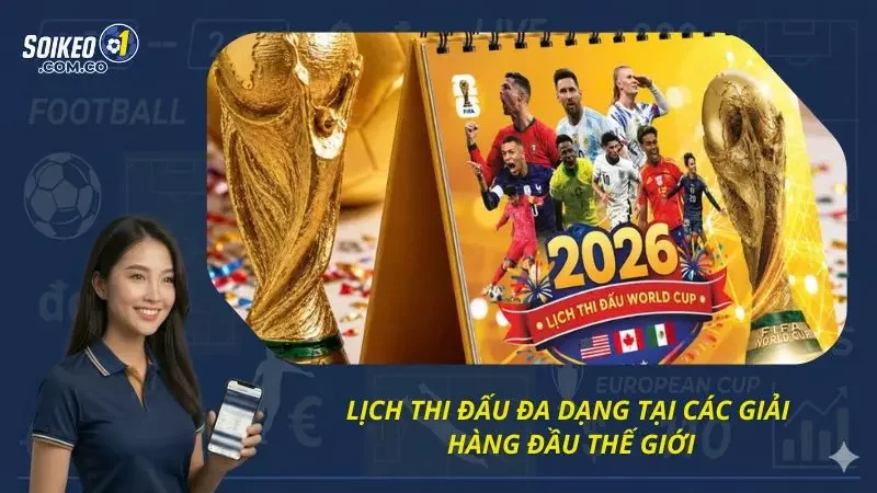Lịch đấu luôn được cập nhật đầy đủ tại các giải