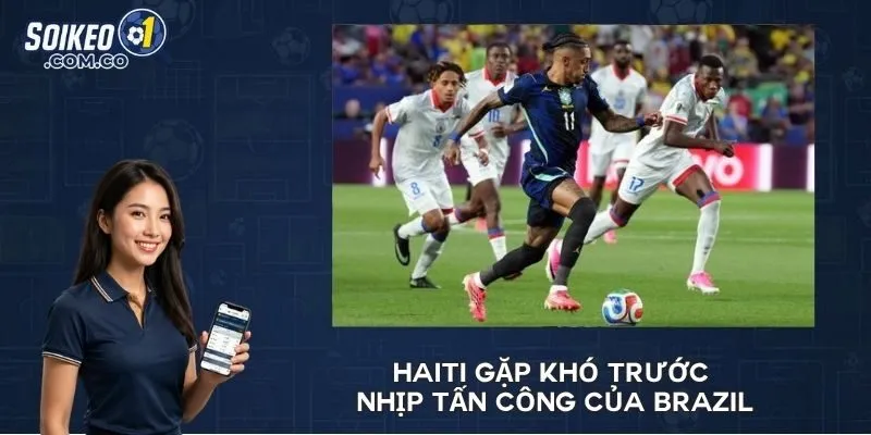 Haiti gặp khó trước nhịp tấn công của Brazil
